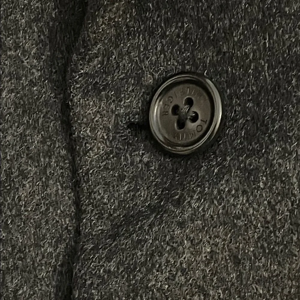Tommy Hilfiger Gray Wool Silk Cashmere Blazer Jacket Mens Size 40S Career Preppy